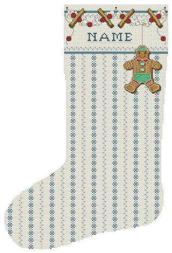 (image for) Gingerbread Boy Cuff Heirloom Stocking